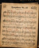 A heavily annotated musical score